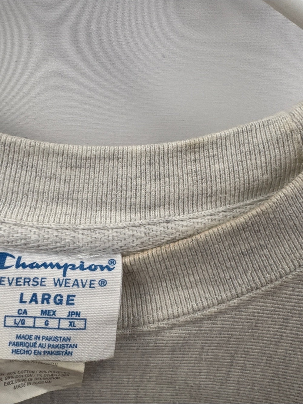 Vintage Champion Reverse Weave Sweatshirt 90's Mens Large Gray Montana Graphic - Picture 5 of 9
